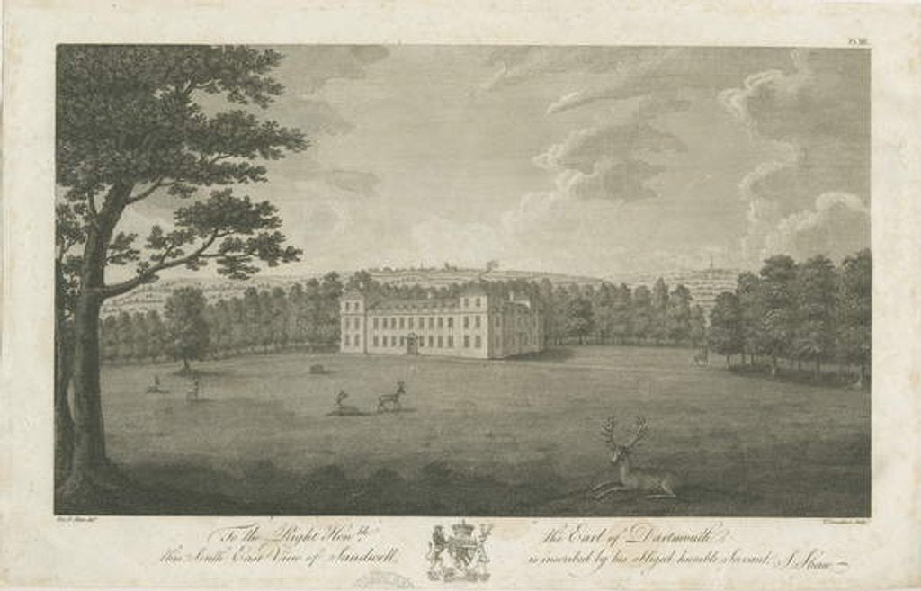 Detail of Sandwell Park - Hall: engraving by Stebbing Shaw