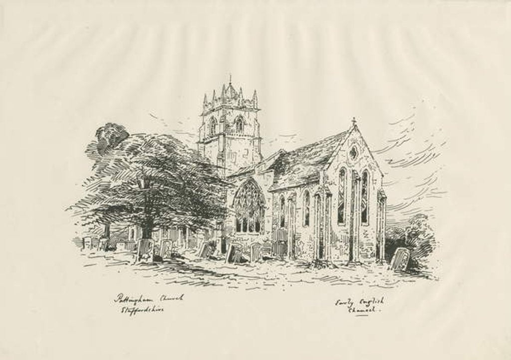 Detail of Pattingham Church by John Buckler