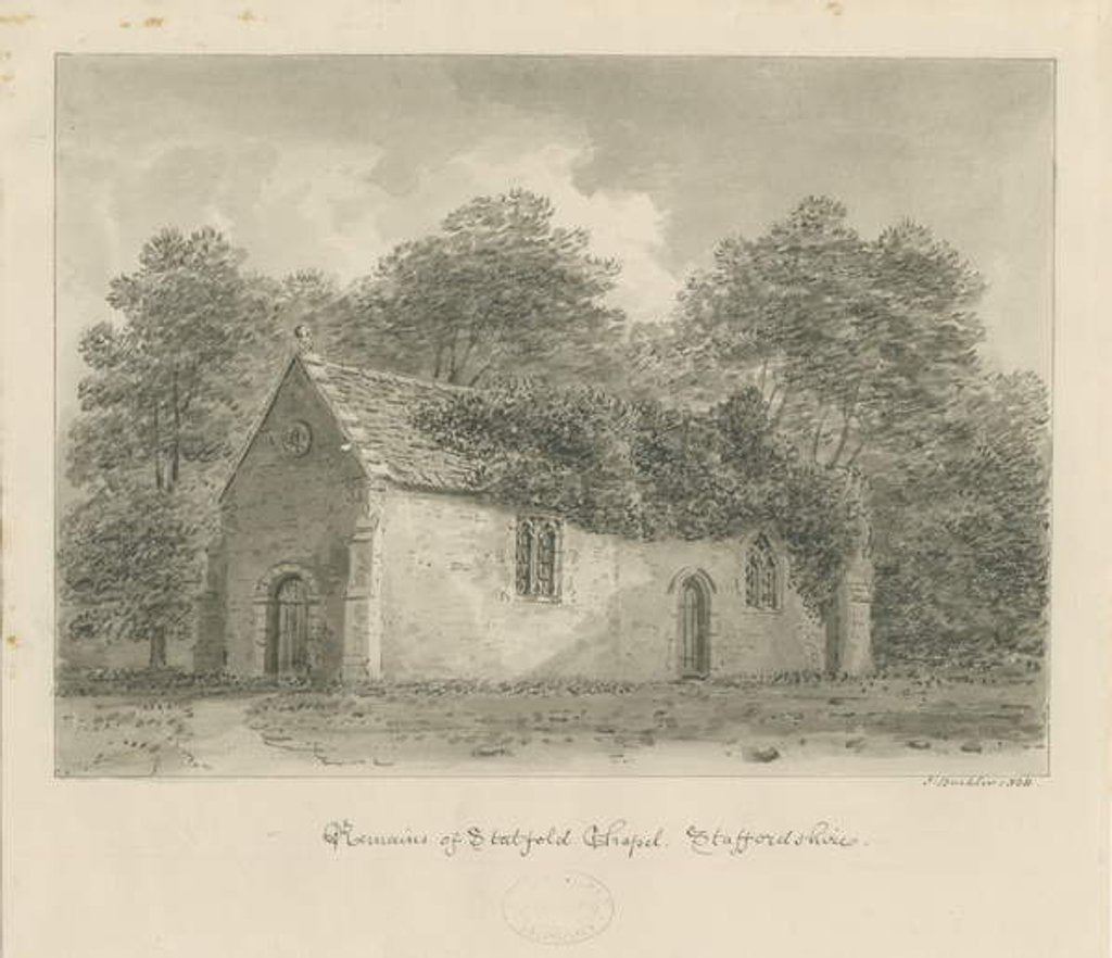 Detail of Statfold Chapel by John Buckler