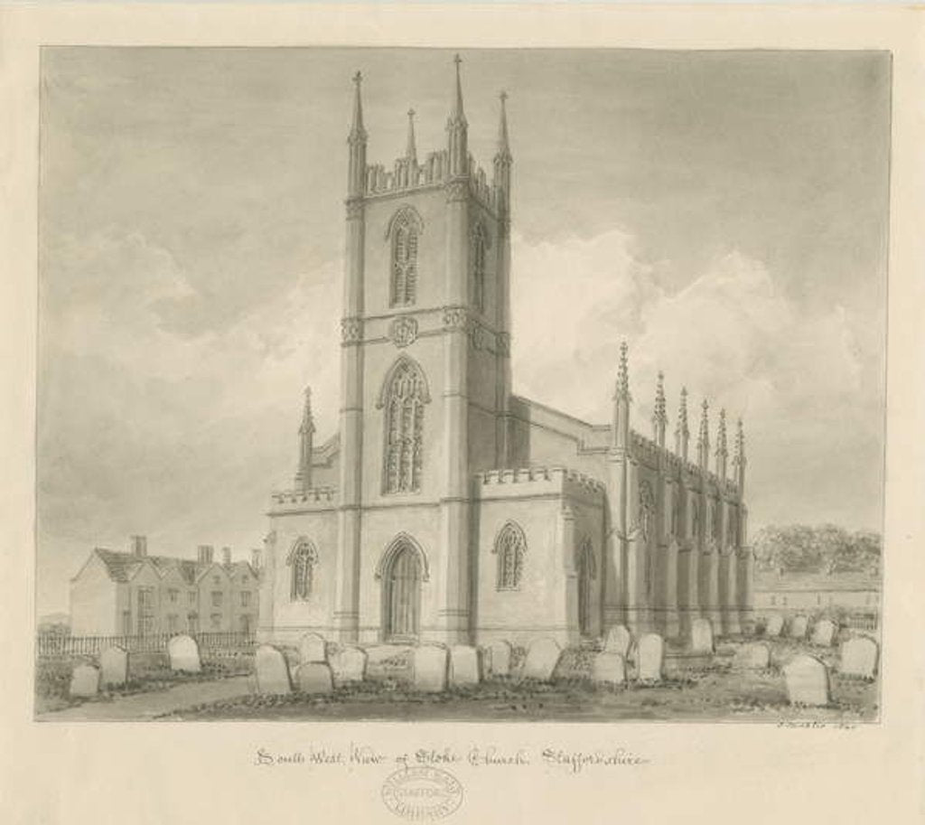 Detail of Stoke-upon-Trent Church [New] by John Buckler