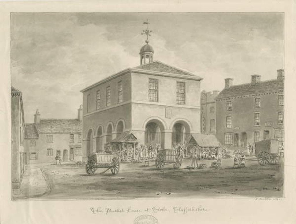 Detail of Stoke-upon-Trent - Market House by John Buckler