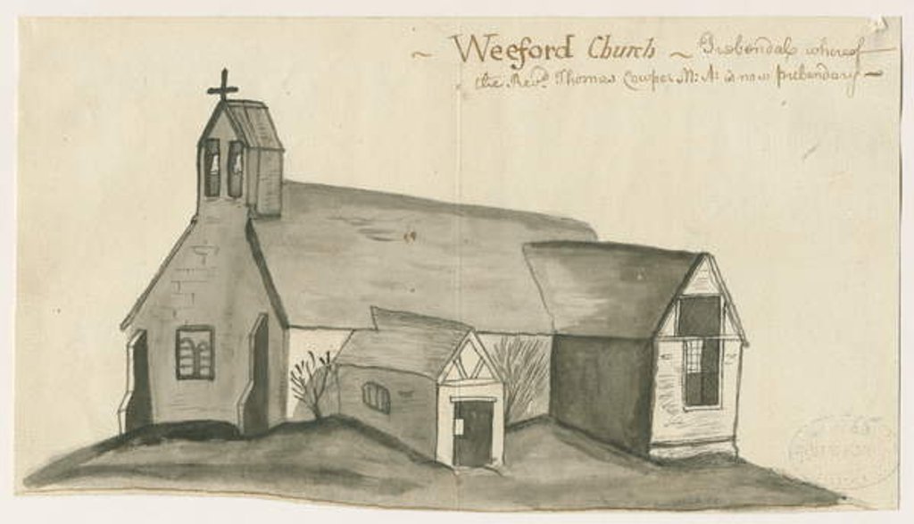 Detail of Weeford Church by John Wright