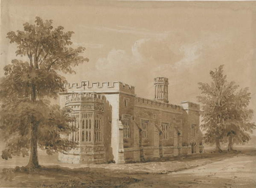 Detail of Tixall - Chapel at Tixall Hall by Allen Edward Everitt