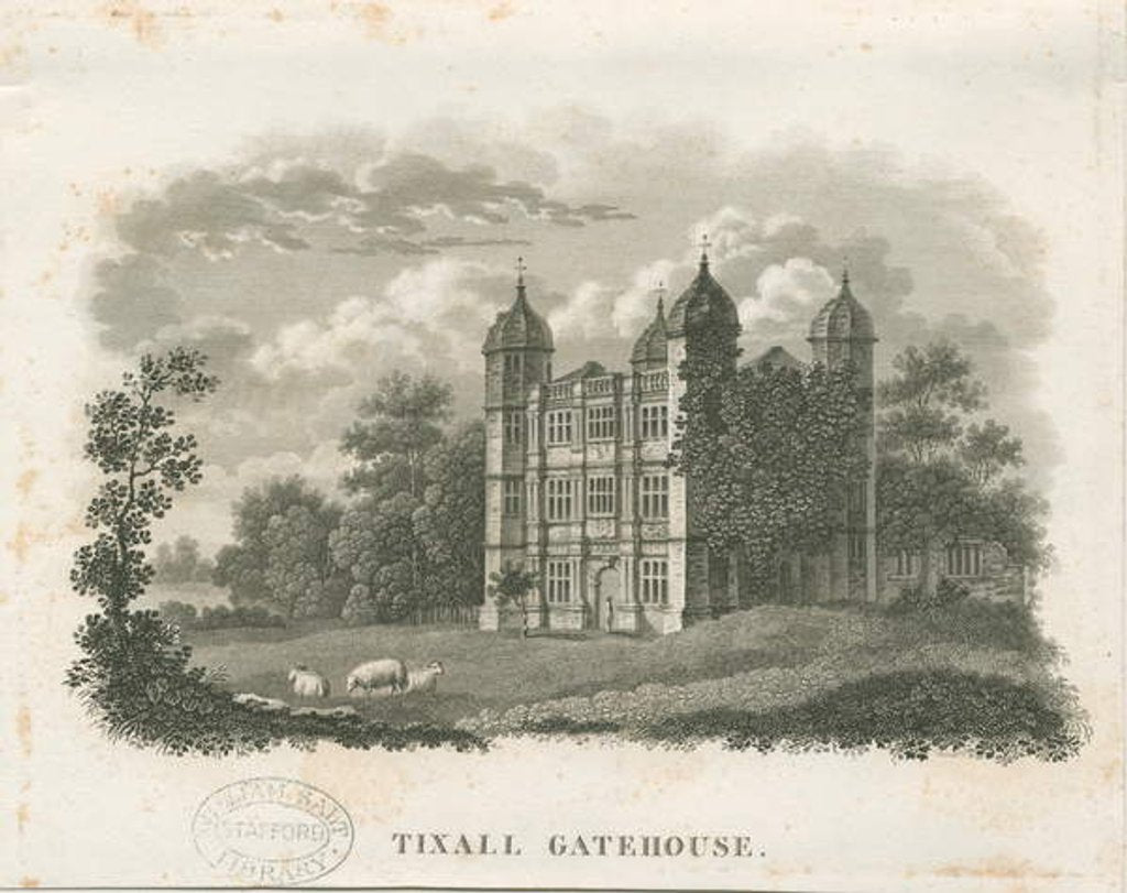 Detail of Tixall Hall - Gatehouse by School English