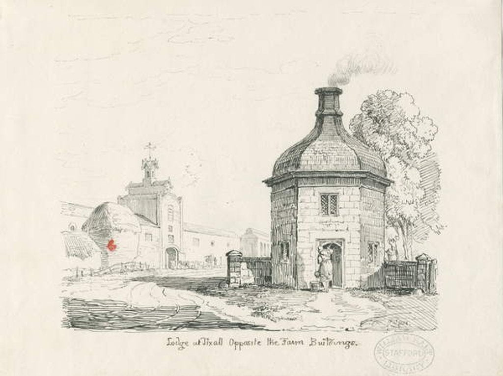 Detail of Tixall - Lodge by Thomas Peploe Wood