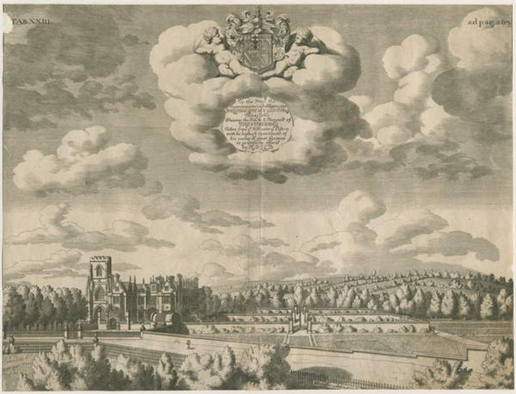 Detail of Trentham Hall: engraving, nd [1686] by Michael Burghers