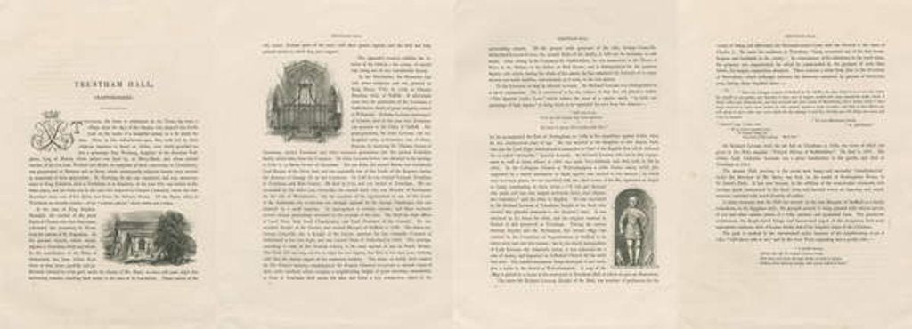 Detail of Historical Account of Trentham Hall: printed, nd [19th cent] by School English