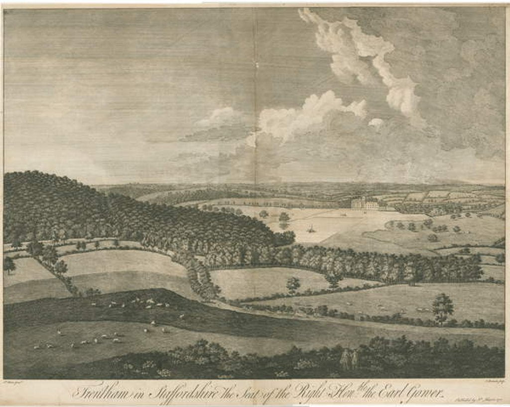 Detail of Trentham Hall: engraving by John Harris