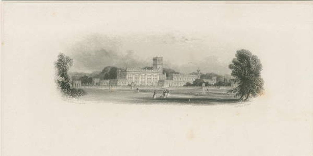 Detail of Trentham Hall by Edward Francis Finden