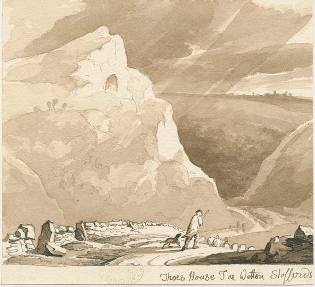 Detail of Wetton - 'Thor's House Tor' by Thomas Peploe Wood