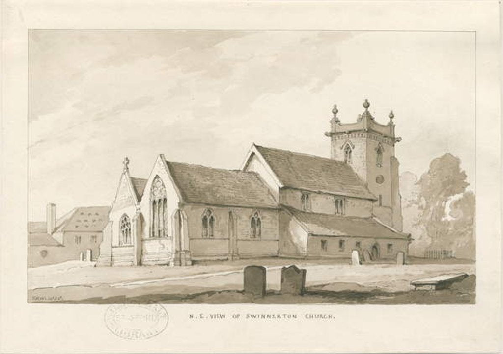 Detail of Swynnerton Church by Thomas Peploe Wood