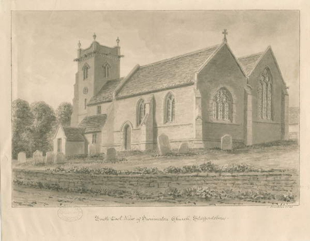 Detail of Swynnerton Church by John Buckler