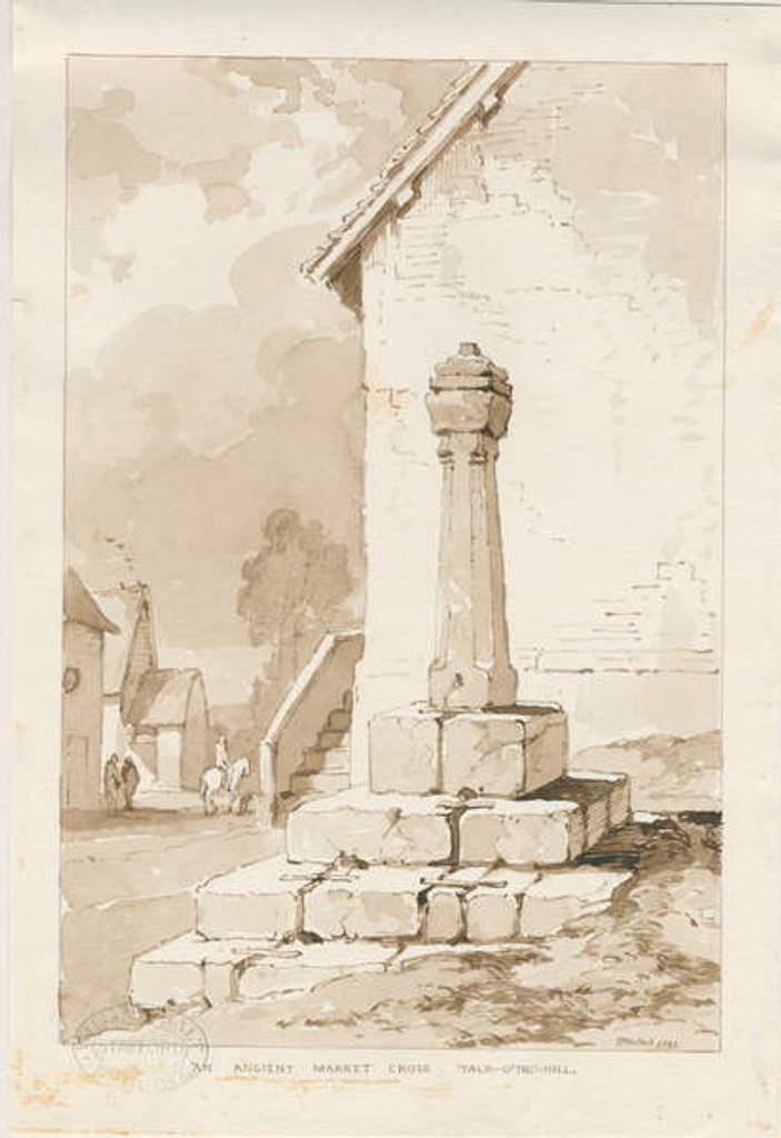 Detail of Talke - Ancient Market Cross by Thomas Peploe Wood