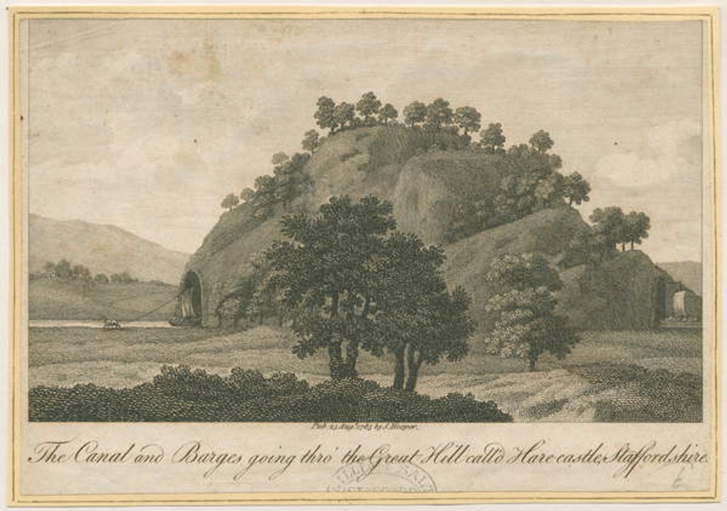 Detail of Talke - Hare-castle: engraving by School English