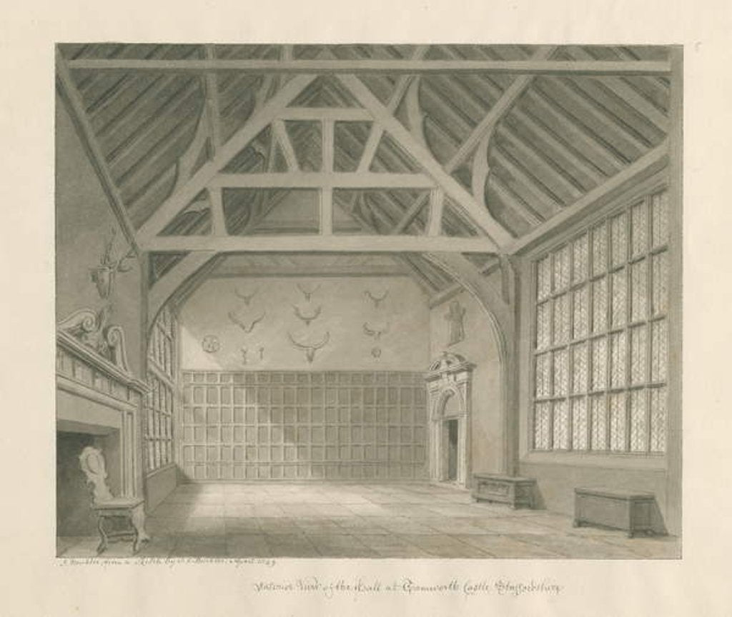 Detail of Tamworth Castle by John Buckler