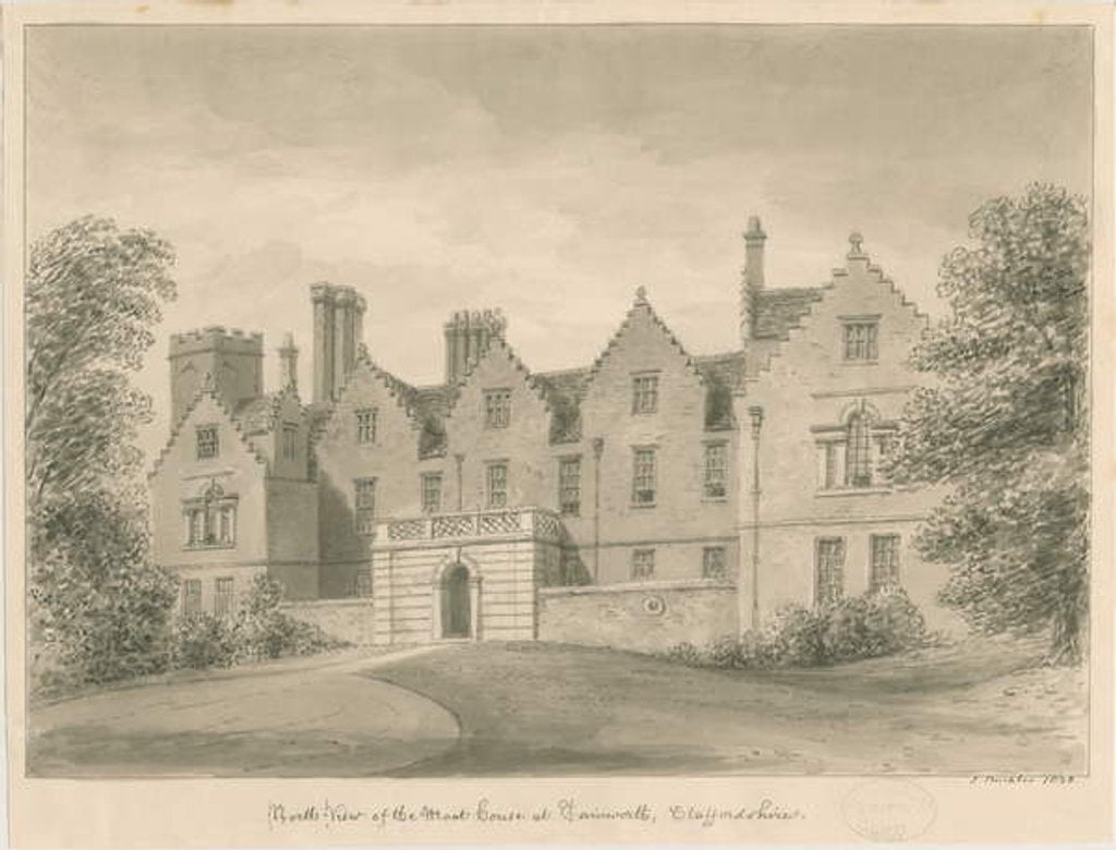 Detail of Tamworth - The Moat House by John Buckler