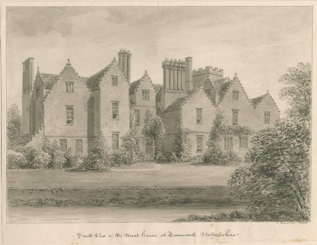 Detail of Tamworth - The Moat House by John Buckler