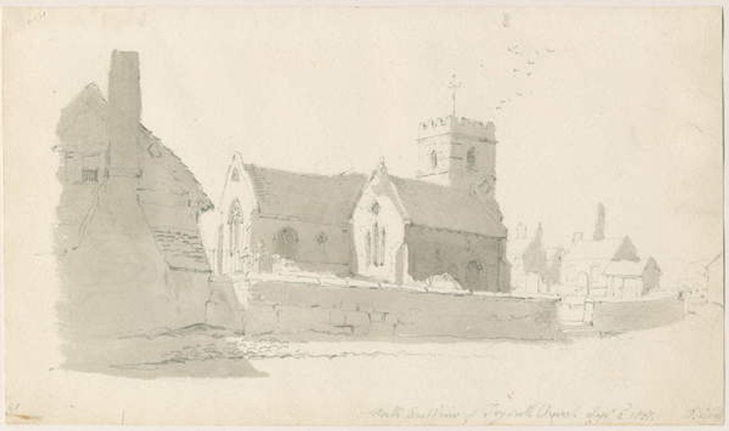 Detail of Trysull Church by Thomas Peploe Wood