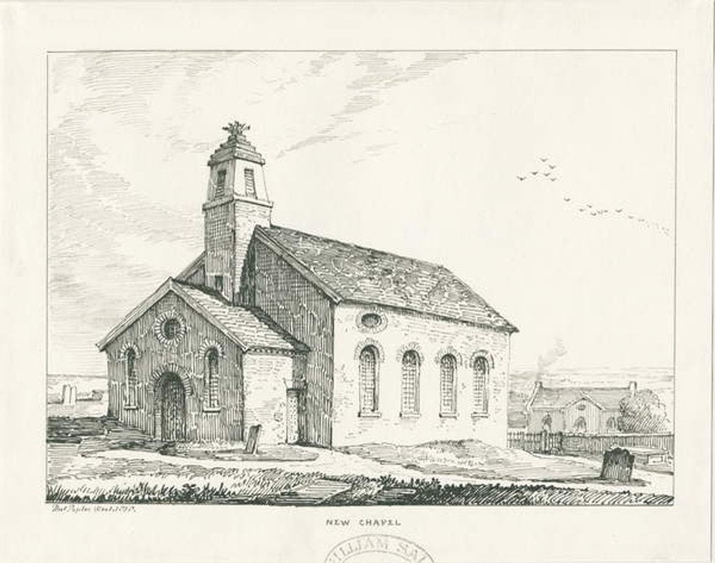 Detail of Wolstanton - New Chapel: pen and ink drawing, 1838 by Thomas Peploe Wood