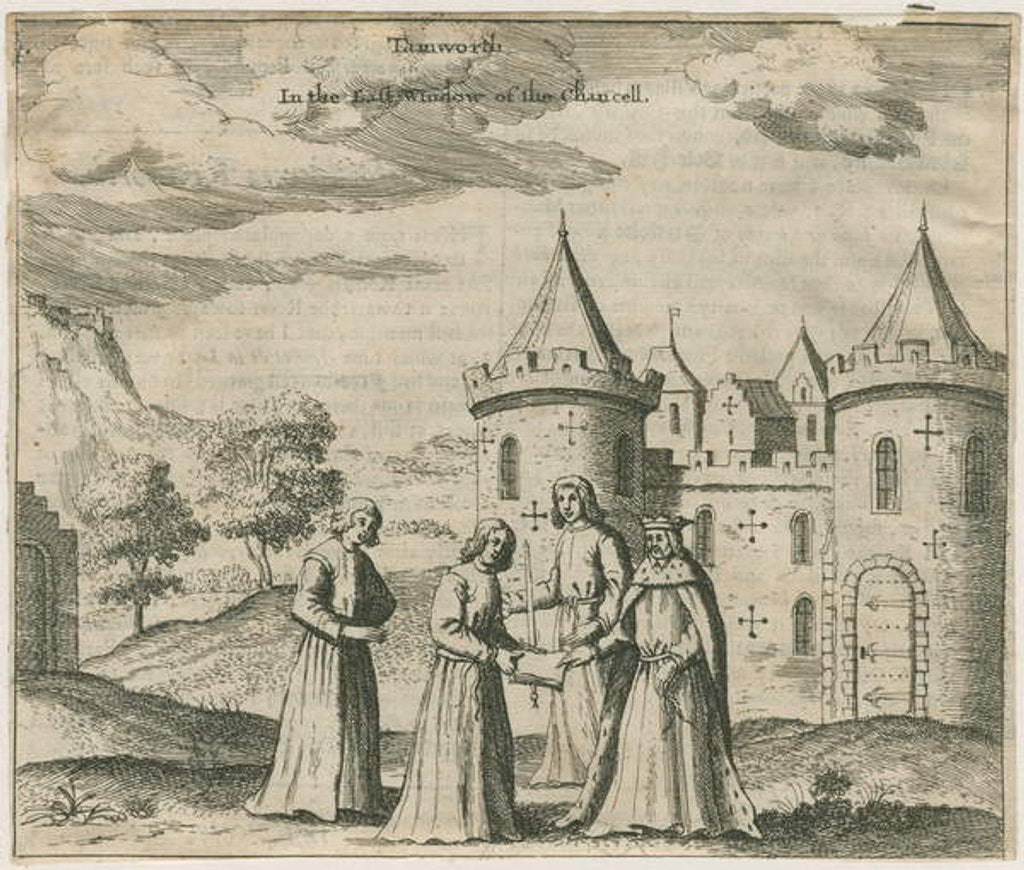 Detail of Tamworth Castle - Window Glass by William Dugdale