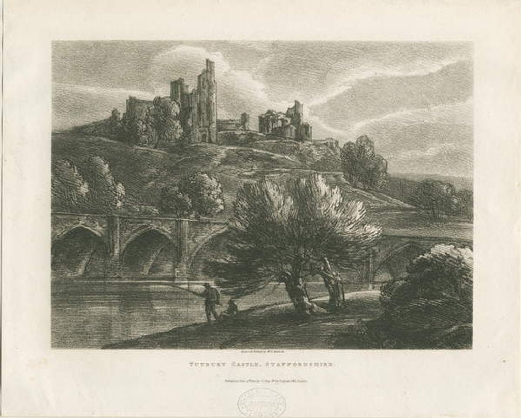 Detail of Tutbury Castle - South View by William P Sherlock