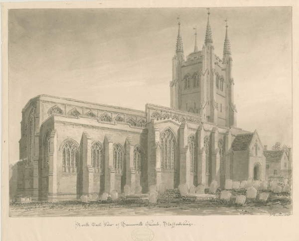 Detail of Tamworth Church by John Buckler