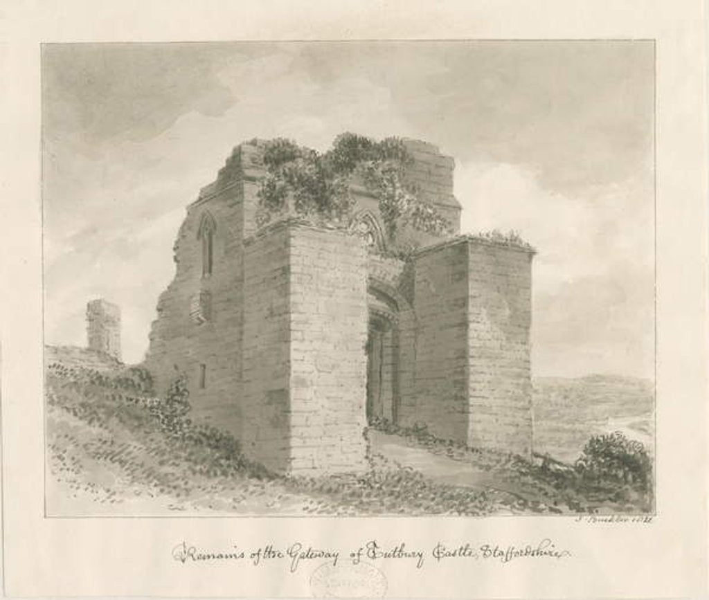 Detail of Tutbury Castle - Remains of the Gateway by John Buckler