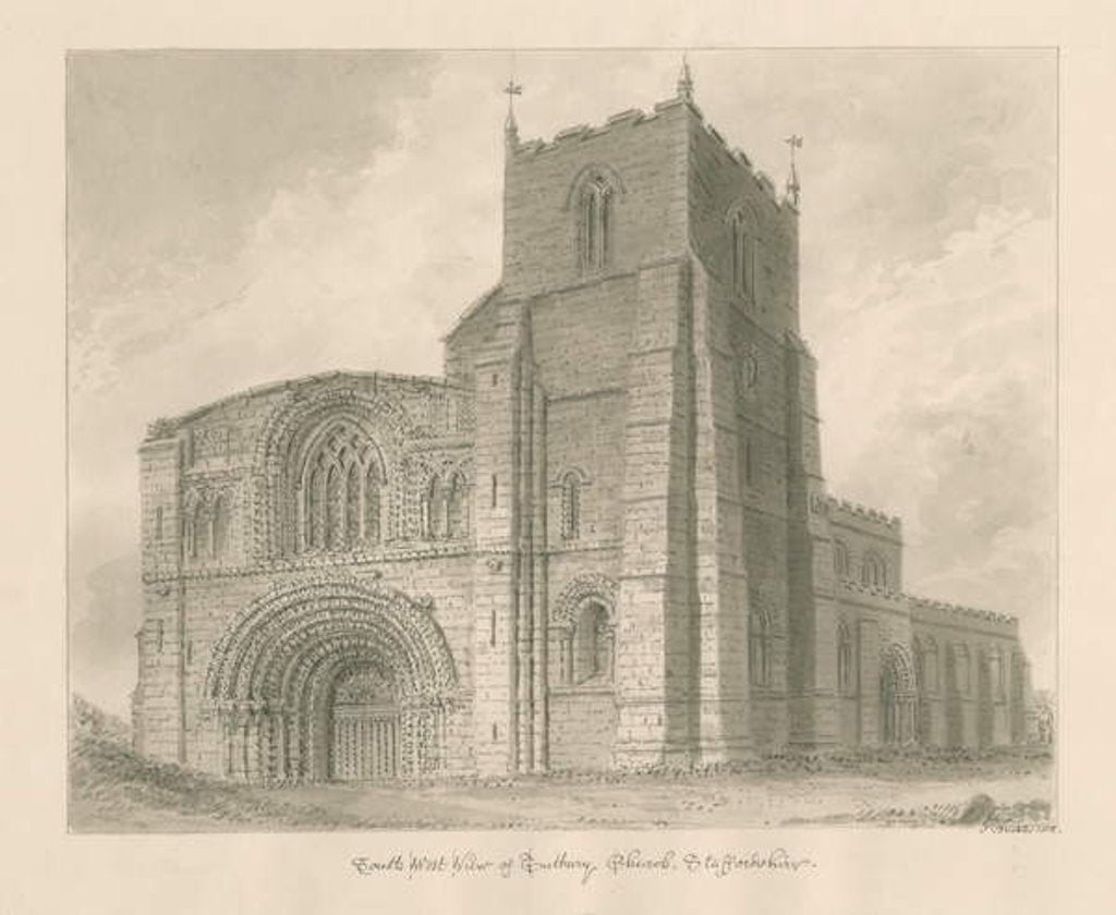 Detail of Tutbury Priory Church by John Buckler