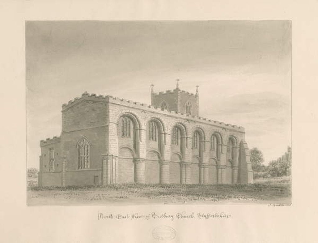 Detail of Tutbury Priory Church by John Buckler