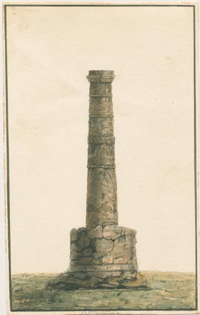 Detail of Wolverhampton - Saxon Pillar in St. Peter's Church-yard by School English