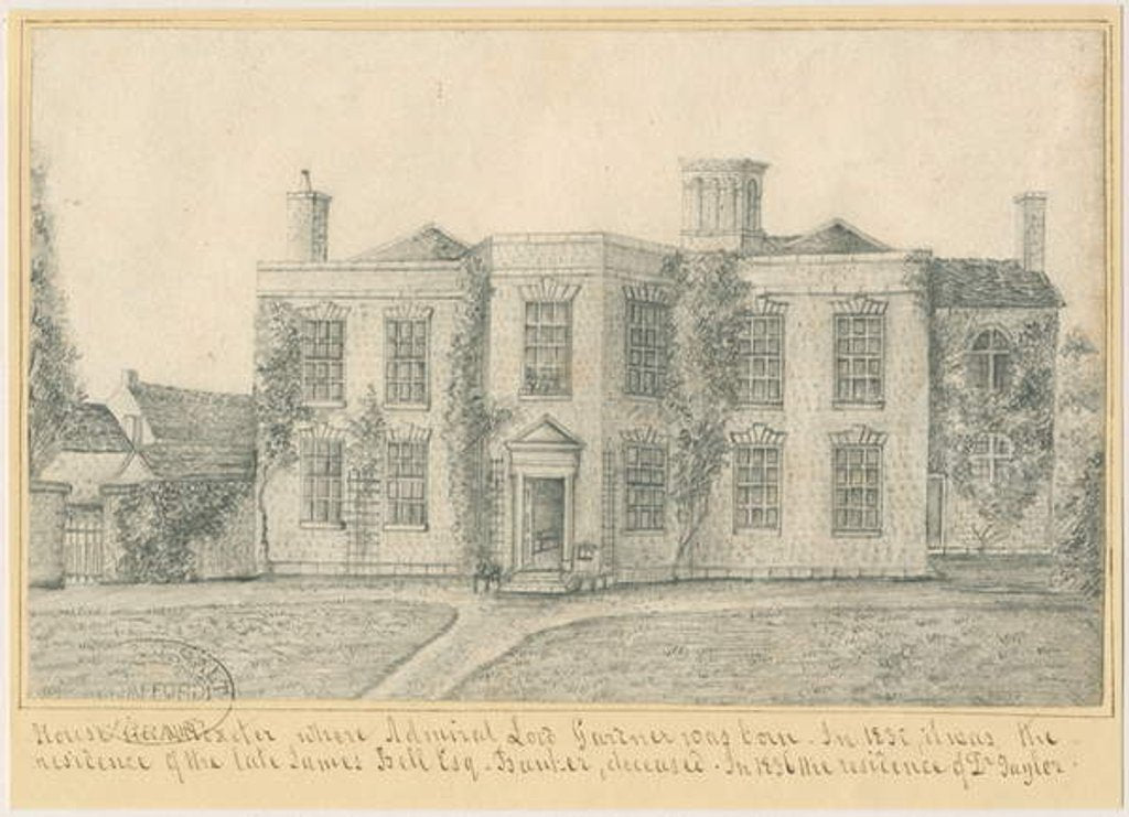 Detail of Uttoxeter Town - Birth Place of Admiral Lord Gardner by School English