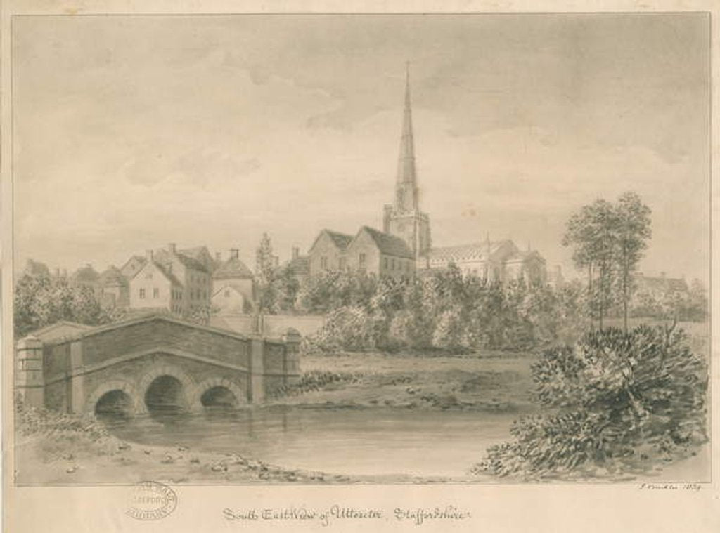 Detail of Uttoxeter Town by John Buckler