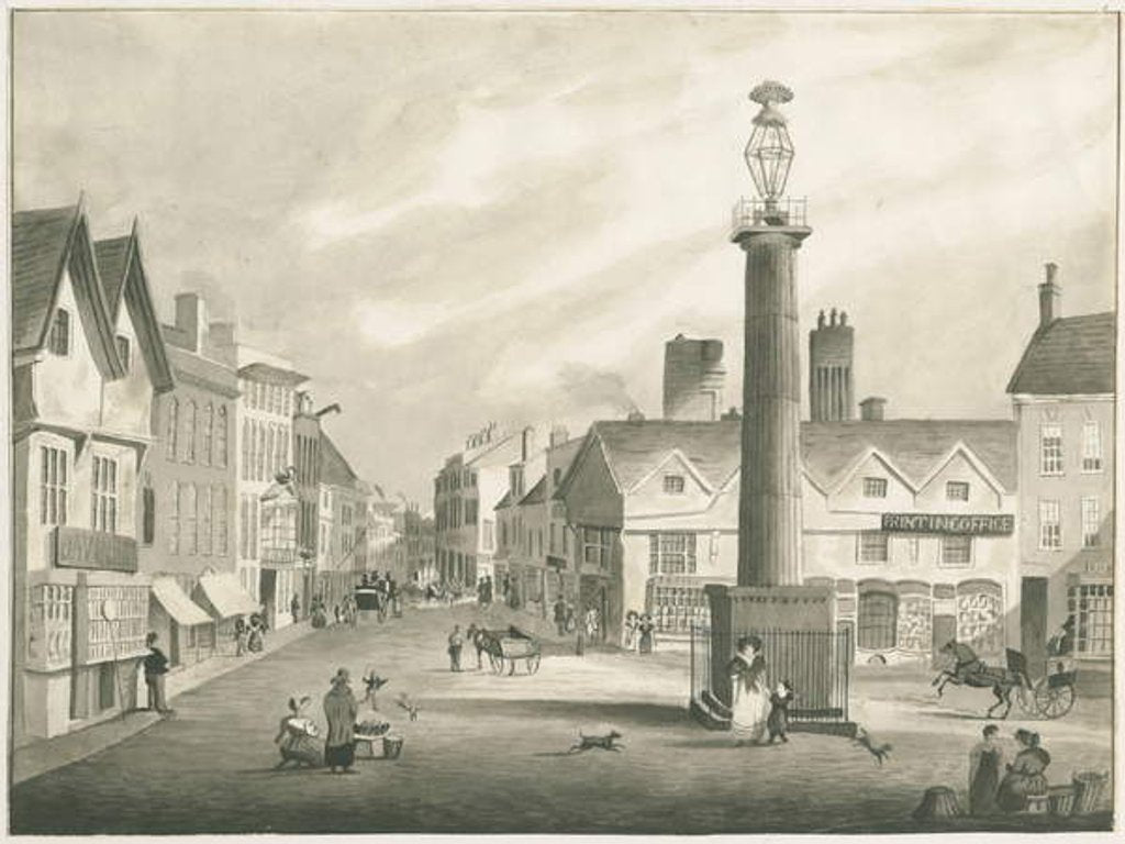 Detail of Wolverhampton - Market Place, nd [mid 19th cent] by Robert Noyes
