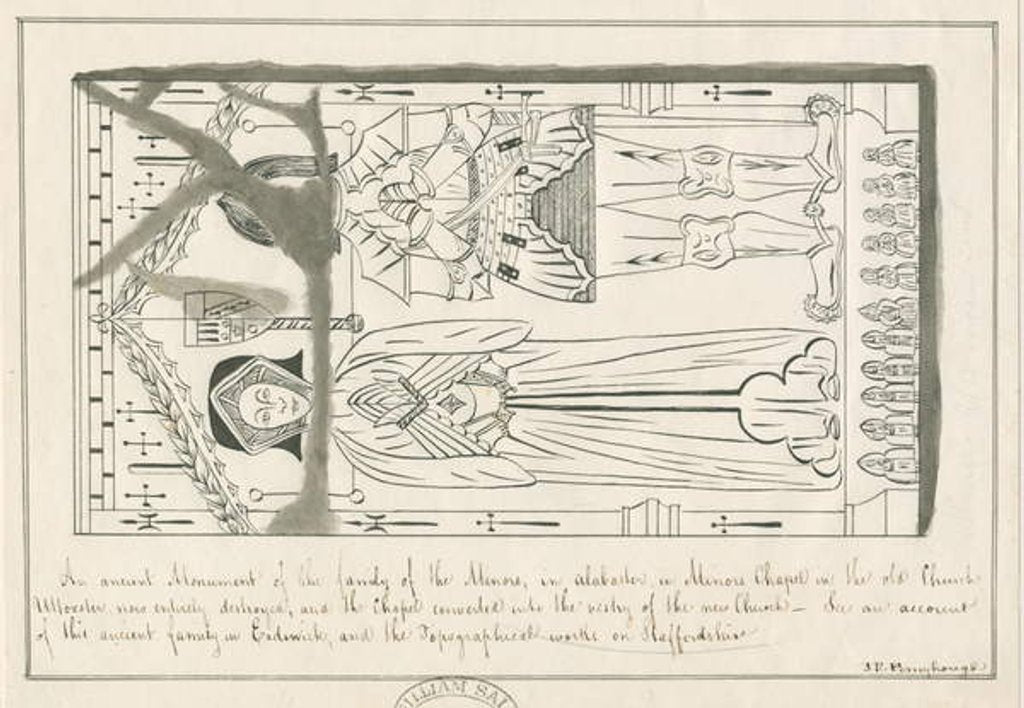 Detail of Uttoxeter Church - Tomb of the Minors Family by John Robert Fernyhough