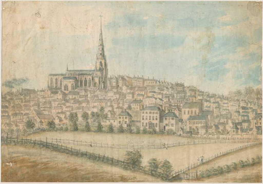 Detail of Walsall Town - North West View by Stebbing Shaw