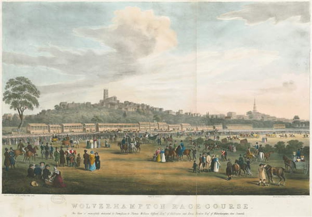 Detail of Wolverhampton - Race Course: coloured lithograph, nd [c 1826] by Robert Noyes