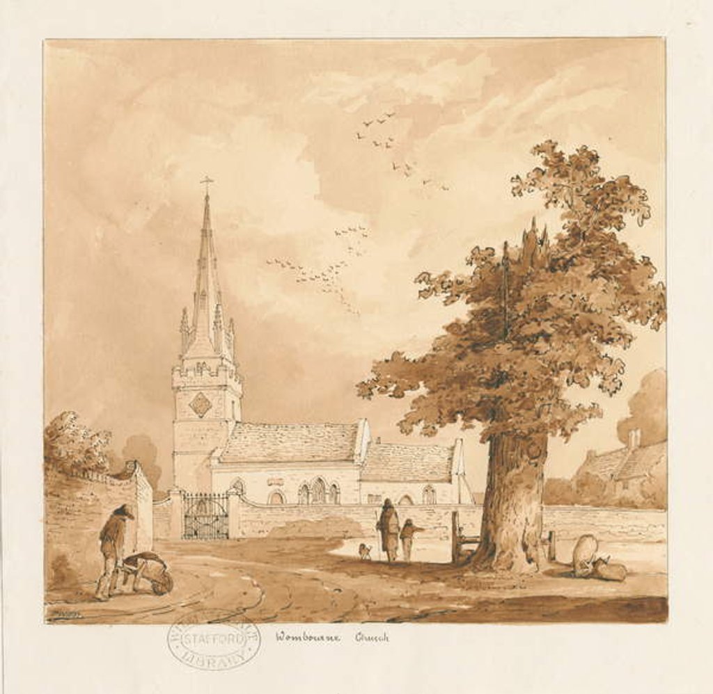 Detail of Wombourne Church by Thomas Peploe Wood