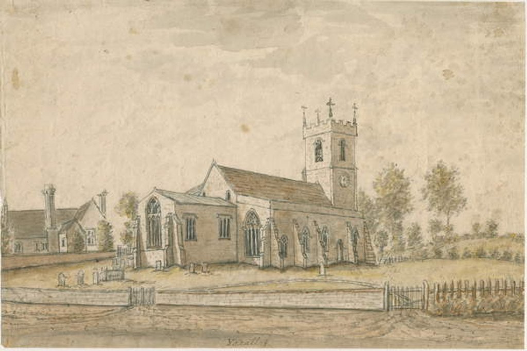 Detail of Yoxall Church by Stebbing Shaw