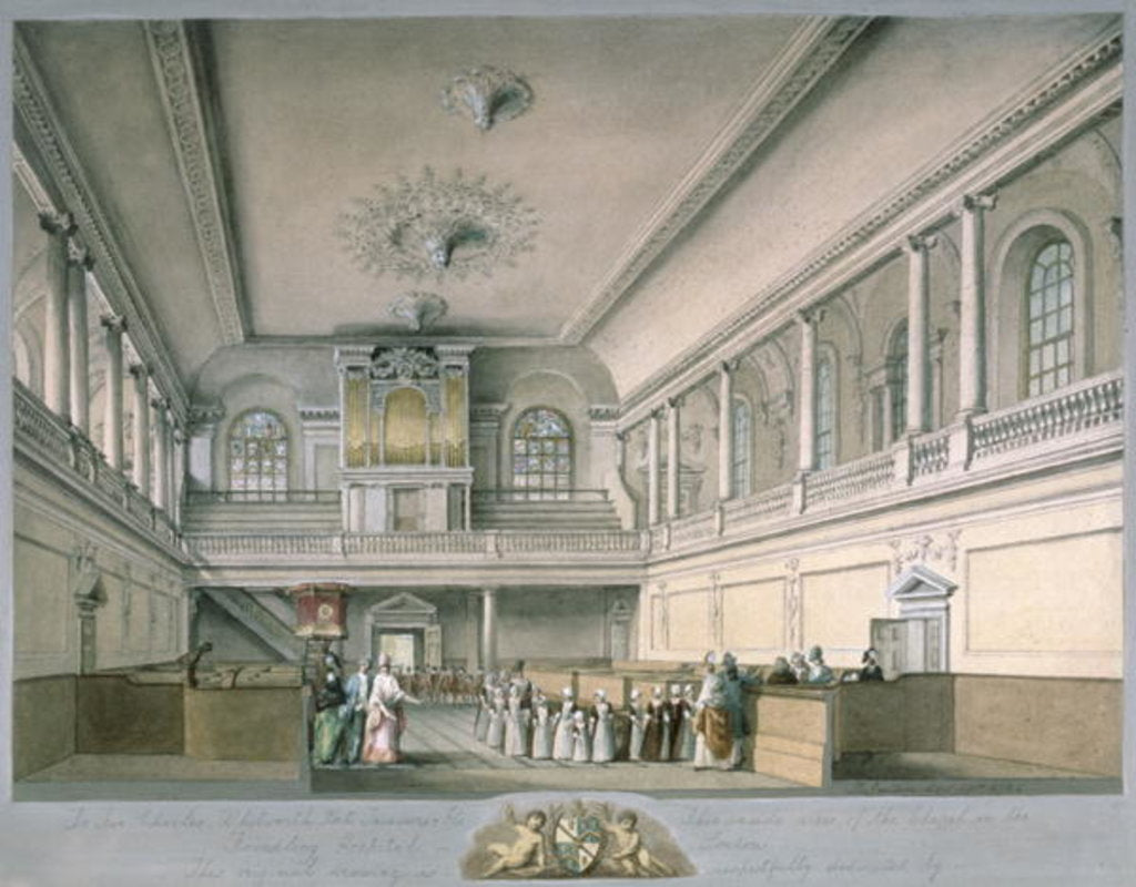 Detail of The Foundling Hospital Chapel looking West, 1773 by John Sanders