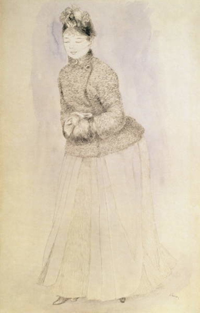 Detail of Woman with a Muff, 1883-84 by Pierre Auguste Renoir