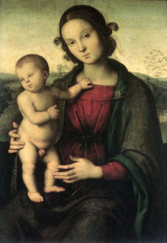 Detail of Madonna and Child, c.1495 by Pietro Perugino