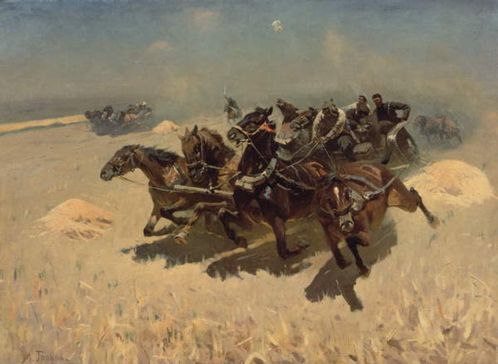 Detail of Tachanka, 1925 by Mitrofan Borisovic Grekov