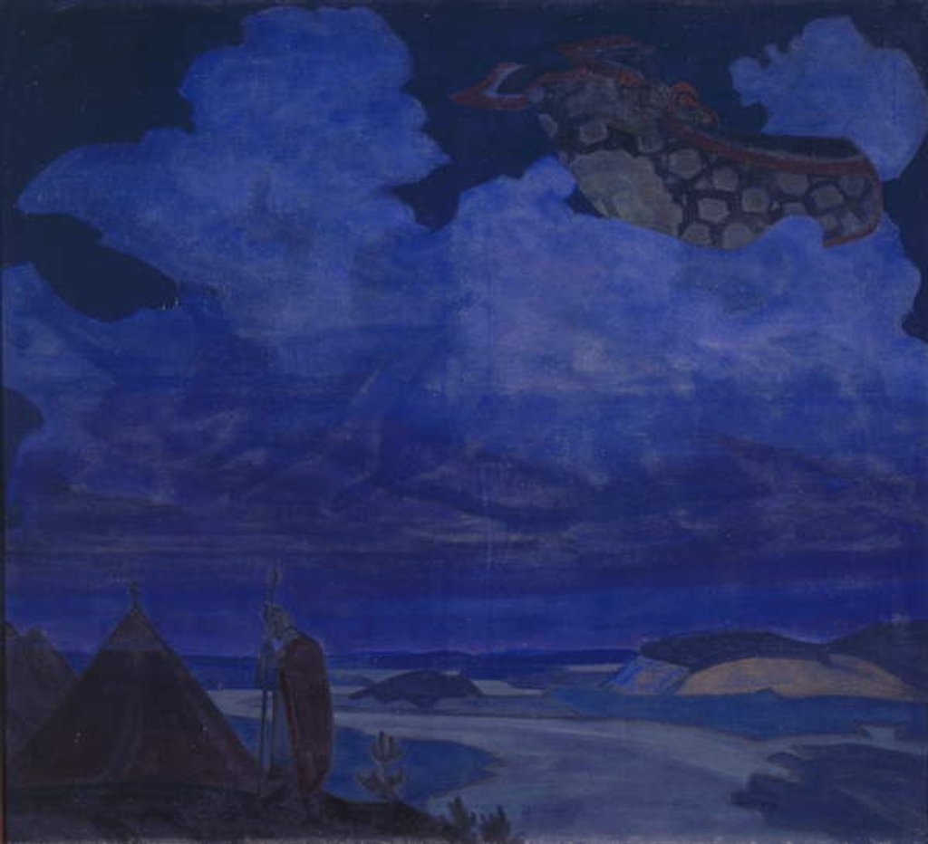 Detail of Flying Carpet, 1916 by Nicholas Roerich