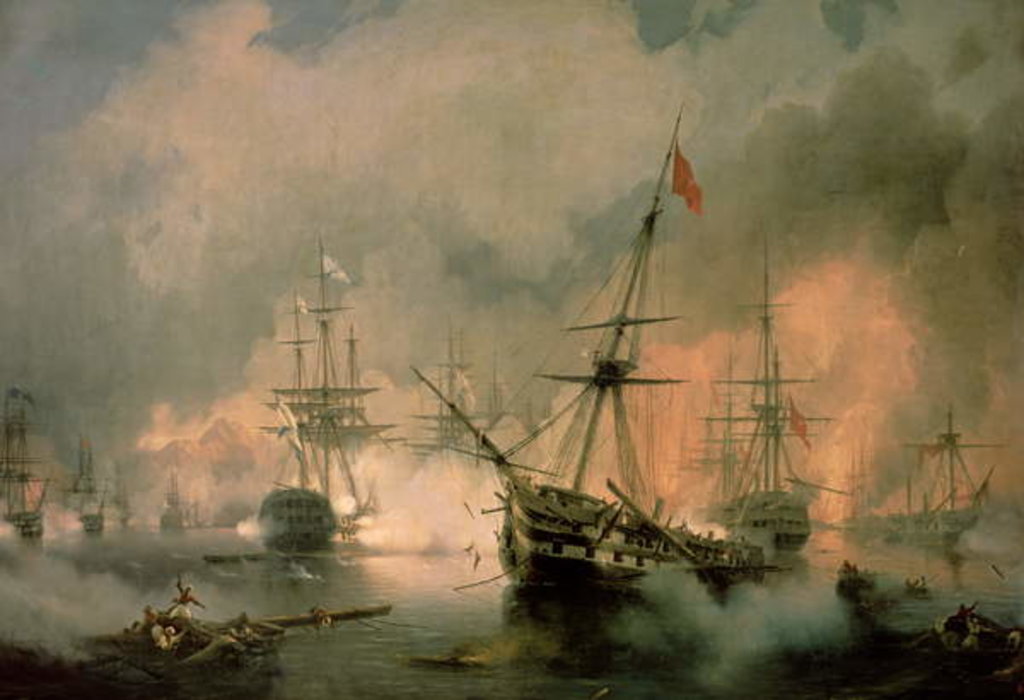 Detail of The Battle of Navarino, 20th October 1827, 1846 by Ivan Konstantinovich Aivazovsky