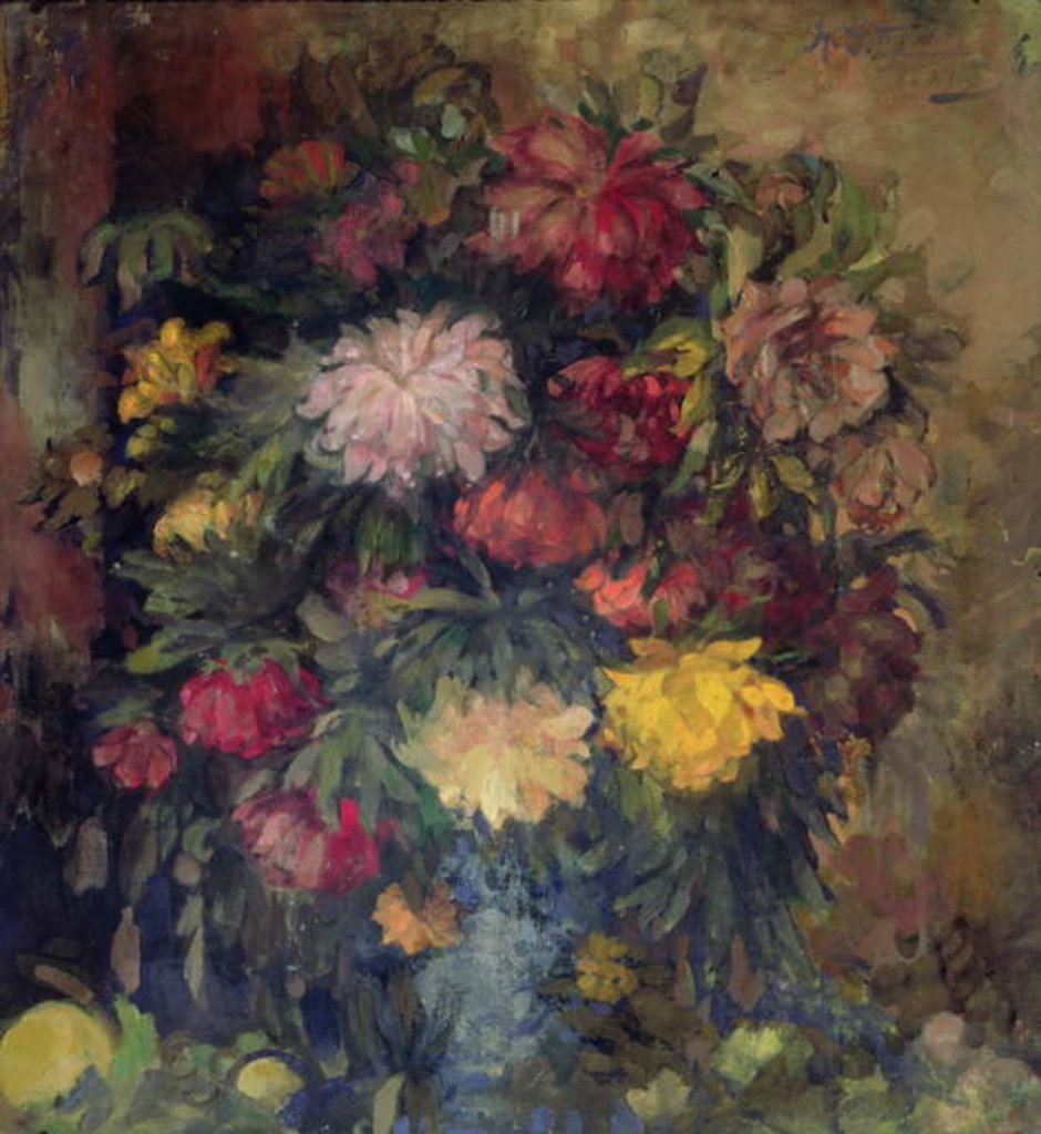 Detail of Peonies, 1908 by Nikolaj Nikolaevic Sapunov