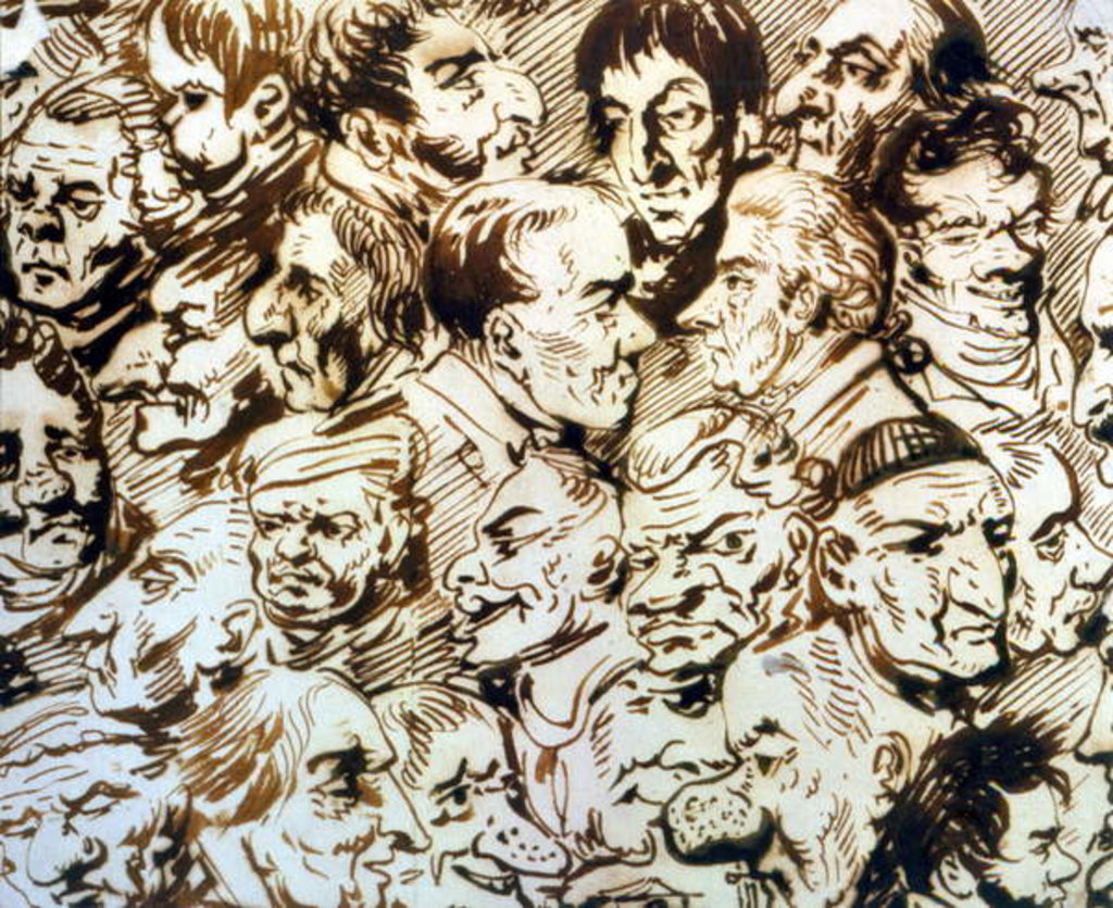 Detail of Self portrait with portraits of Giacomo Quarenghi and Thomas de Thomon by Alexander Orlowski