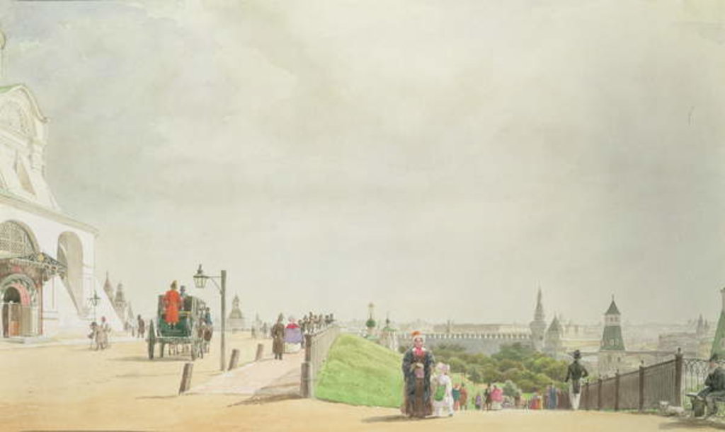 Detail of The Kremlin, Moscow, 1839 by Johann Philipp Eduard Gartner