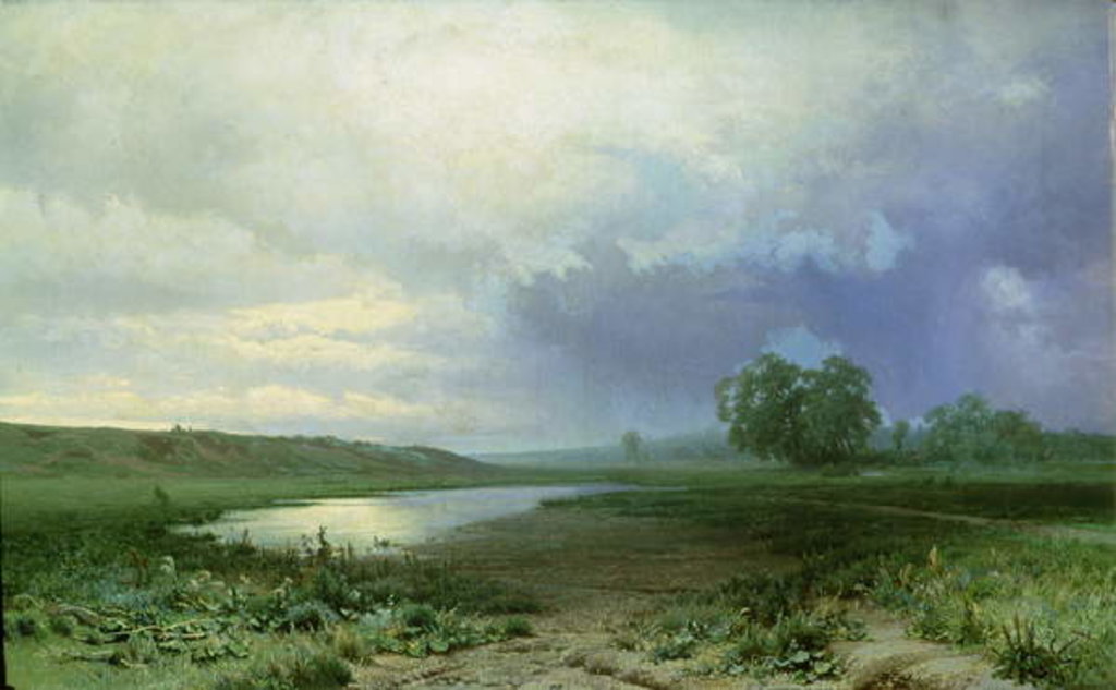 Detail of Wet Meadow, 1872 by Fedor Aleksandrovich Vasiliev
