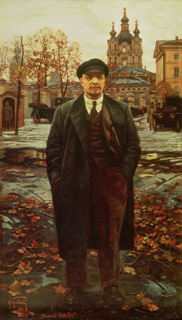 Detail of Vladimir Ilyich Lenin at Smolny, c.1925 by Isaak Israilevich Brodsky