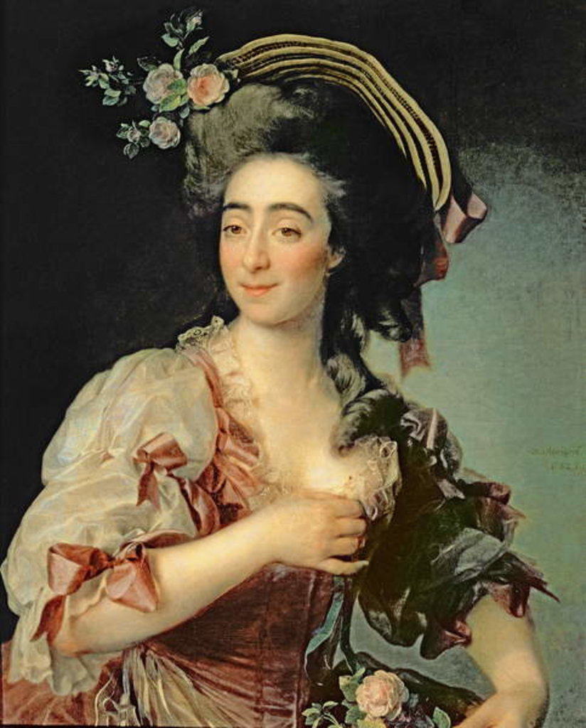 Detail of Portrait of Anna Davia-Bernucci, 1782 by Dmitri Grigor'evich Levitsky